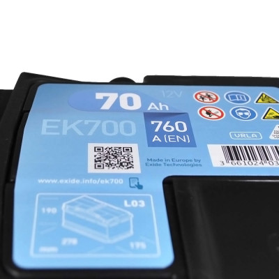 Аккумулятор EXIDE AGM 70Аh 760A EK700 Start-Stop R+ (правый +) Аккумулятор EXIDE AGM 70Аh 760A EK700 Start-Stop R+ (правый +)
