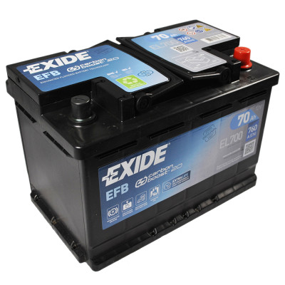 Аккумулятор EXIDE EFB 70Аh 760A  (EL700) Start-Stop R+