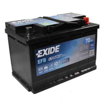 Аккумулятор EXIDE EFB 70Аh 760A  (EL700) Start-Stop R+