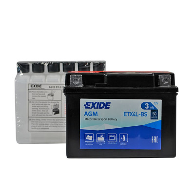 Мото акумулятор EXIDE ETX 4L-BS EXIDE (12V, 3A)