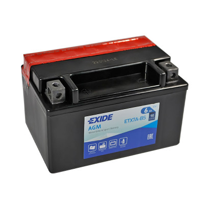 Мото акумулятор EXIDE ETX 7A-BS EXIDE (12V, 6A)