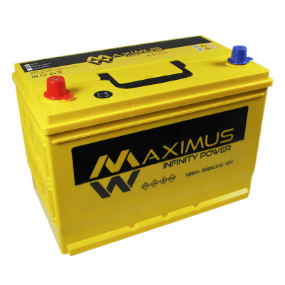 Аккумулятор MAXIMUS 105Ah 940A L+ Asia smf (N70)