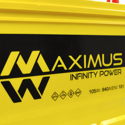 Аккумулятор MAXIMUS 105Ah 940A L+ Asia smf (N70)