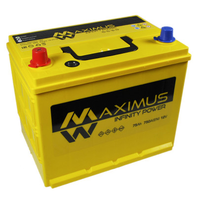 Акумулятор MAXIMUS 75Ah 750A L+ Asia smf (N50)
