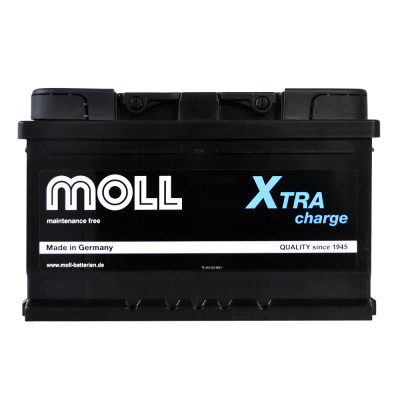 Акумулятор MOLL X-Tra Charge (L3B) 74Ah 700A R+ (правий +) Акумулятор MOLL X-Tra Charge (L3B) 74Ah 700A R+ (правий +)