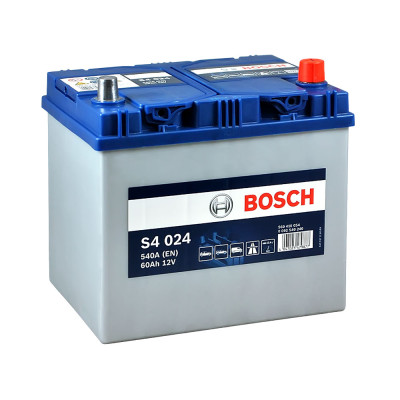 Акумулятор BOSCH 60Ah 540A R+ (правий +) Asia S40 240 Акумулятор BOSCH 60Ah 540A R+ (правий +) Asia S40 240