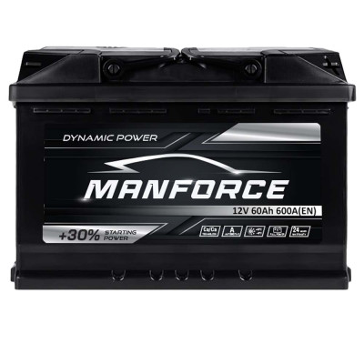 Акумулятор MANFORСE 60Ah 600A R+ (правий +) MF L2