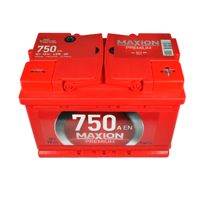 Акумулятор MAXION 75 Аh 750A Premium R+ (правий +) TR L3 (Туреччина)