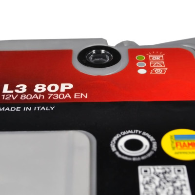 Акумулятор FIAMM 80Аh 730А  Titanium Pro R+ (правий +) L3