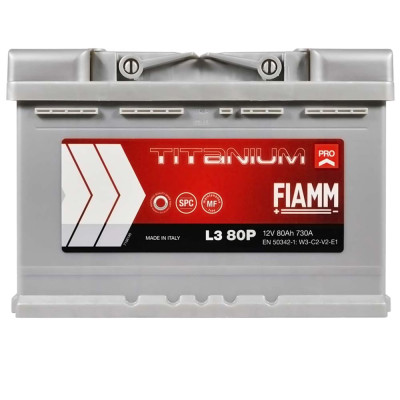 Акумулятор FIAMM 80Аh 730А  Titanium Pro R+ (правий +) L3