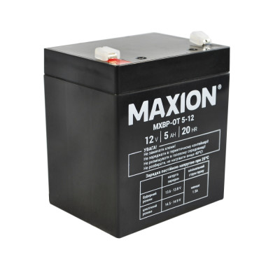 Промисловий акумулятор MAXION AGM 12V 5Ah L+ (лівий +) BP OT 12 - 5