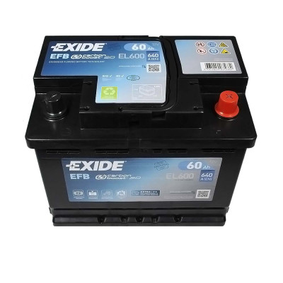 Акумулятор EXIDE EFB 60Аh 640A EL600 Start-Stop R+ (правий +)
