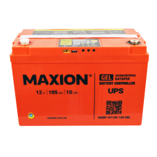 Акумулятор гелевий 12V 105Ah MAXION BP OT 105 - 12 GEL з контролером для інверторів та ДЖБ