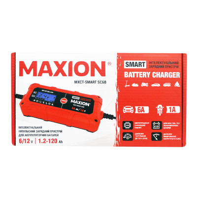 Інтелектуальний зарядний пристрій MAXION SMART SC6B (6V/12V)
