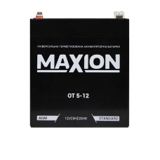 Промисловий акумулятор MAXION AGM 12V 5Ah L+ (лівий +) 12-5