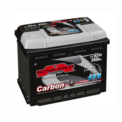 Аккумулятор SZNAJDER EFB 62Аh 550А R+ Carbon Start Stop (правый +) 562 05