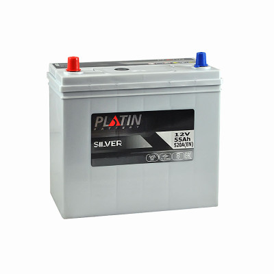Акумулятор PLATIN 55Ah 520A L+ Silver Asia SMF