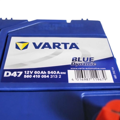 Акумулятор VARTA  60Ah 540A R+ Blue Dynamic Asia (правий +) D47