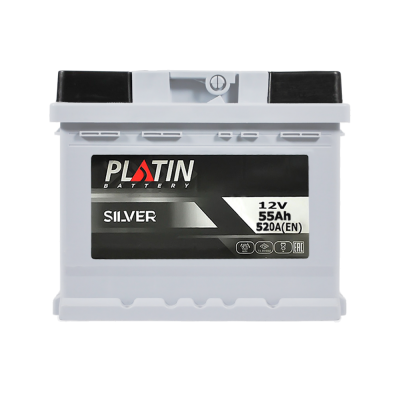 Акумулятор PLATIN 55Ah 520A Silver R+ (правий +) MF LB1