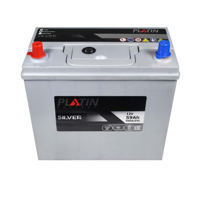 Акумулятор PLATIN 59Ah 590A L+ Silver Asia SMF (NS60) тонка клема