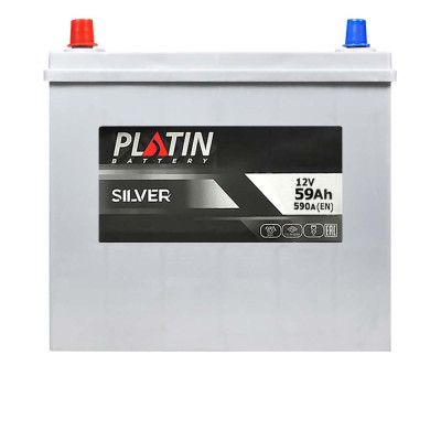 Акумулятор PLATIN 59Ah 590A L+ Silver Asia SMF (NS60) тонка клема