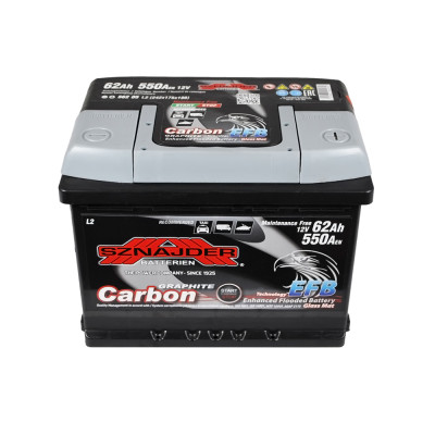 Аккумулятор SZNAJDER EFB 62Аh 550А R+ Carbon Start Stop (правый +) 562 05