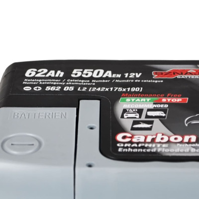 Аккумулятор SZNAJDER EFB 62Аh 550А R+ Carbon Start Stop (правый +) 562 05