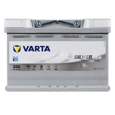 Акумулятор VARTA AGM 70Ah 760А R+ Silver Dynamic (правий +) E39
