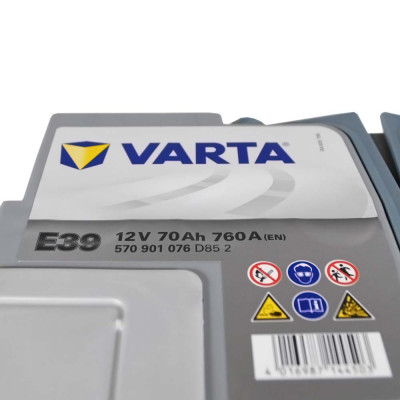 Акумулятор VARTA AGM 70Ah 760А R+ Silver Dynamic (правий +) E39