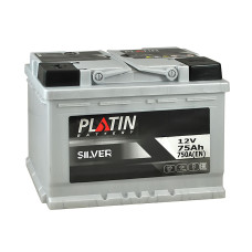 Акумулятор PLATIN 75Ah 750A Silver L+ (лівий +) MF