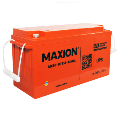 Акумулятор гелевий 12V 155Ah MAXION BP OT 155 - 12 GEL  для інверторів та ДЖБ