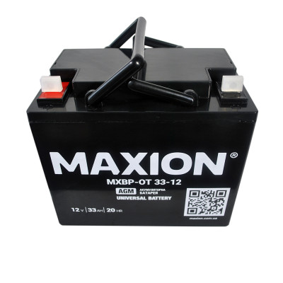 Акумулятор AGM 12V 33Ah MAXION MXBP OT 33 - 12 для UPS та ДЖБ