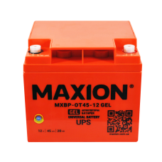 Акумулятор гелевий 12V 45Ah MAXION BP OT 45 - 12 GEL для інверторів та ДЖБ