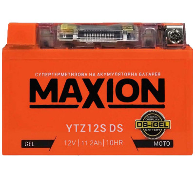 Мото акумулятор MAXION 12V 11.2A L+ (лівий +) YTZ 12S DS (DS-iGEL)