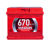 Аккумулятор MAXION 65 Аh 670A Premium R+ (правый +) TR L2 (Турция)