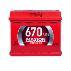 Акумулятор MAXION 65 Аh 670A Premium R+ (правий +) TR L2 (Туреччина)