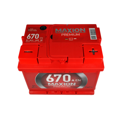 Акумулятор MAXION 65 Аh 670A Premium R+ (правий +) TR L2 (Туреччина)