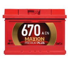 Акумулятор MAXION 60Аh 670A Premium Plus R+ (правий +) TR L2B (Туреччина)