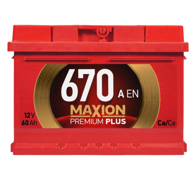 Акумулятор MAXION 60Аh 670A Premium Plus R+ (правий +) TR L2B (Туреччина)