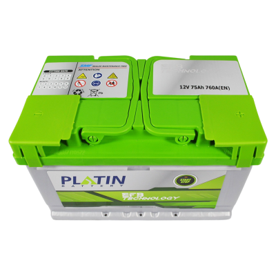 Акумулятор PLATIN EFB 75Ah 760A R+ (правий +) SMF L3B