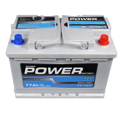 Акумулятор POWER 77Аh 750A Silver R+ (правий +) L3 MF