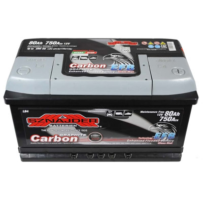 Аккумулятор SZNAJDER EFB 80Аh 750А R+ Carbon Start Stop (правый +) 580 08
