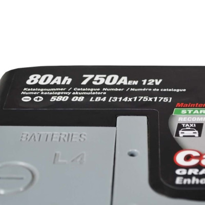 Аккумулятор SZNAJDER EFB 80Аh 750А R+ Carbon Start Stop (правый +) 580 08