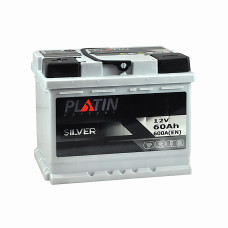 Акумулятор PLATIN 60Ah 600A Silver L+ (лівий +) MF