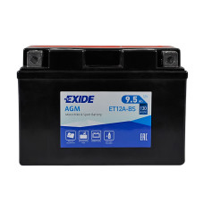 Мото акумулятор EXIDE ET 12A-BS (12V, 9.5A)