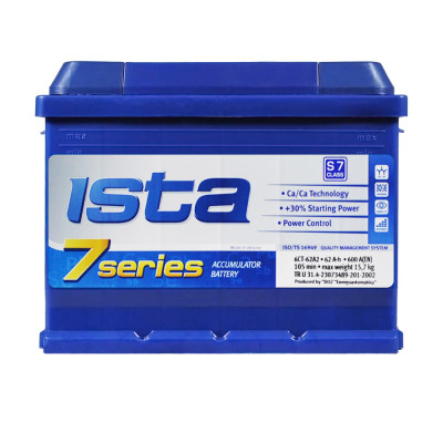 Аккумулятор ISTA 62Ah 600A 7 Series R+ (L2)