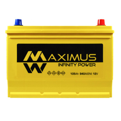 Акумулятор MAXIMUS 105Ah 940A R+ Asia smf (N70)