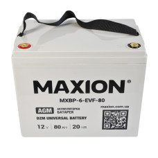 Промисловий акумулятор MAXION AGM 12V 80Ah L+ (лівий +) BP-6 EVF 80