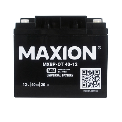 Акумулятор AGM 12V 40Ah MAXION MXBP OT 40 - 12 для UPS та ДЖБ