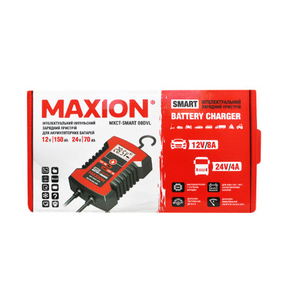 Інтелектуальний зарядний пристрій MAXION SMART HFGP08DVL (12/24V, 4/8A)